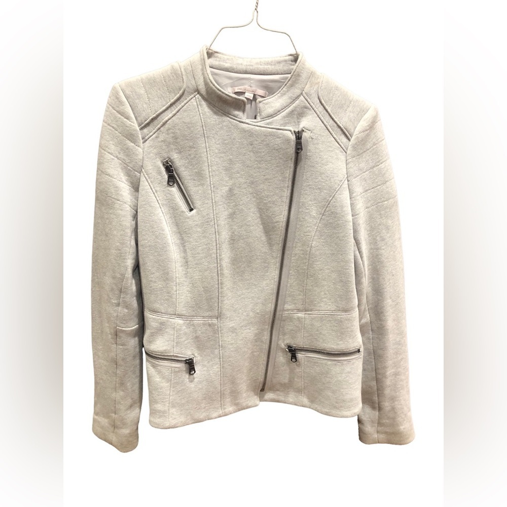 Gap Grey Asymmetrical Zipper Moto Jacket Sz M